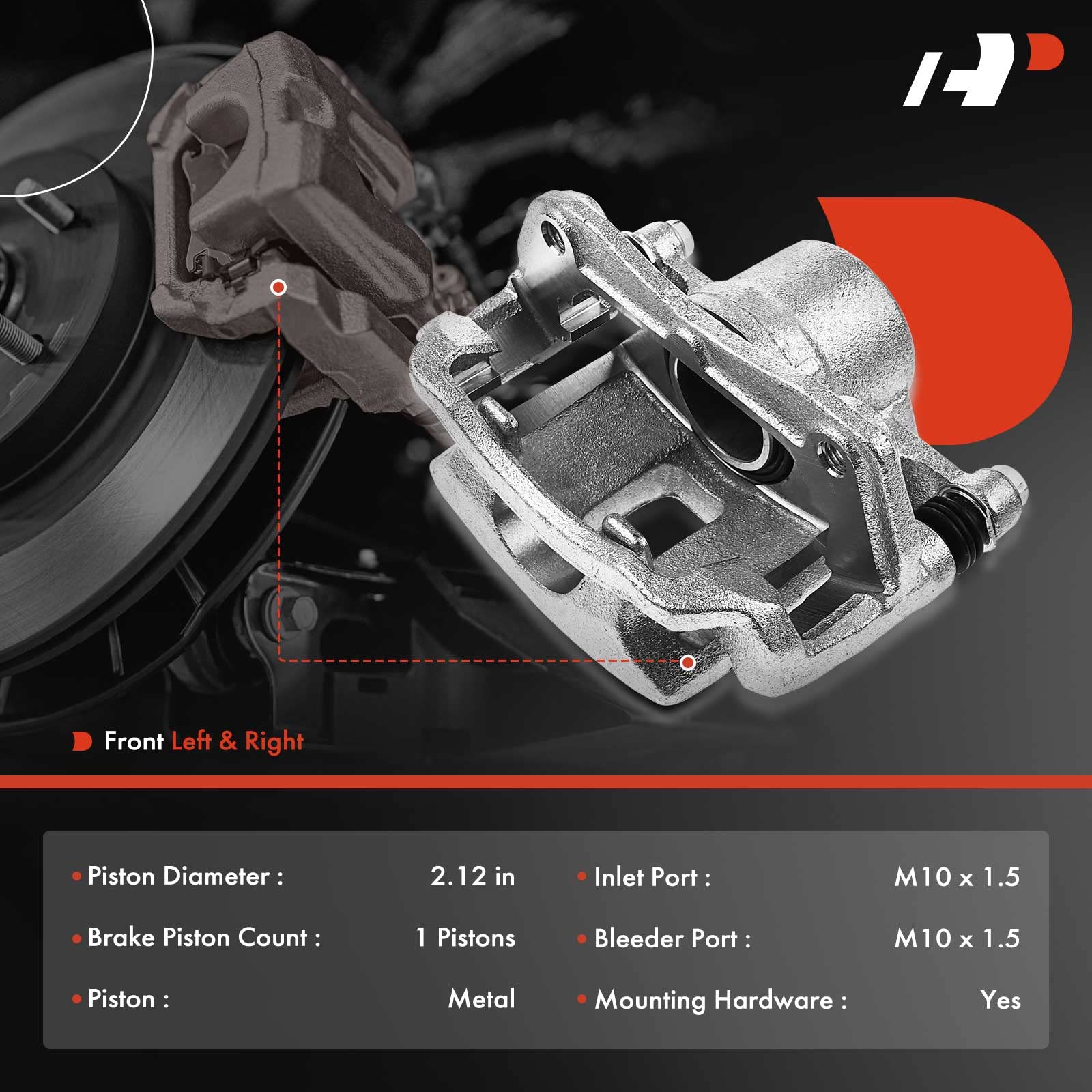 A-Premium Disc Brake Caliper Assembly with Bracket